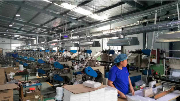Weifanghongcheng New MATERIALS Co., Ltd. línea de producción de fábrica