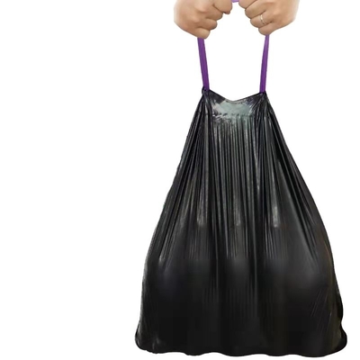 Ventajas de la cocina de la bolsa de basura con cuerdas de tira con espesor personalizado