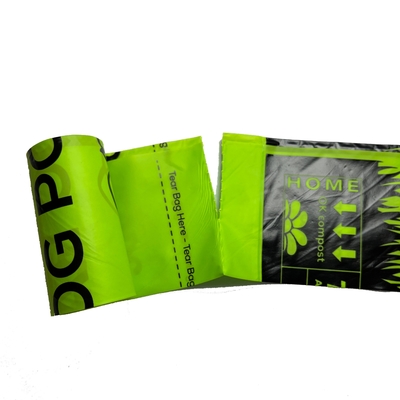 Bolsa de basura de caca de perro 100% biodegradable tamaño personalizado con logotipo logotipo personalizado
