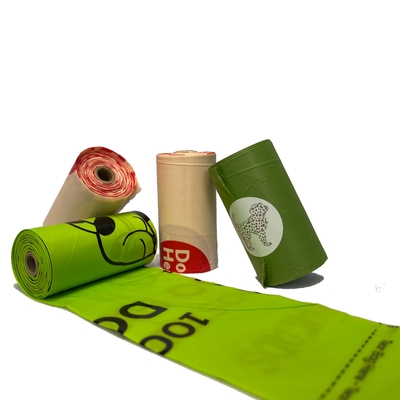 Bolsa de basura de caca de perro 100% biodegradable tamaño personalizado con logotipo logotipo personalizado