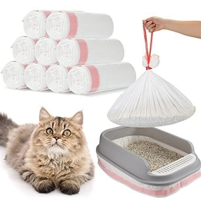 PLA PBAT Material Estructura Sello térmico 15 mic Sacos de caca para mascotas compostables para perros y gatos