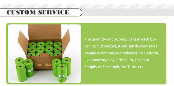 Bolsas de basura para perros biodegradables de PLA/PE espesor personalizado ecológico y portátil