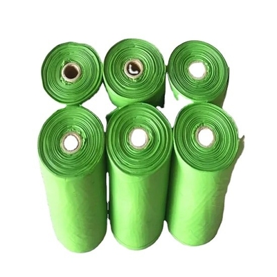 15 PCS/rollo Bolsas biodegradables de basura para mascotas Bolsa de camiseta Tipo de bolsas para perros Suministros de bolsas de caca