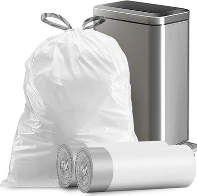 8 galones de cuerdas de tira de color beige bolsas de basura de cocina plástico blanco superficie transparente manejo