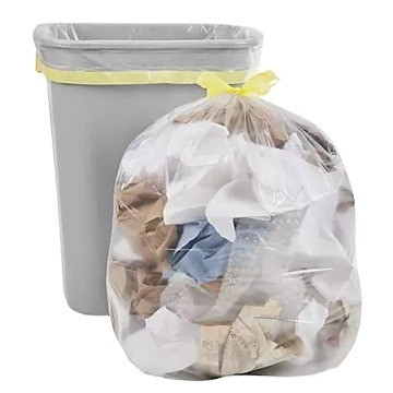 Bolsas de basura de cocina mediana de 8 galones Bolsas de basura de plástico blanco transparente