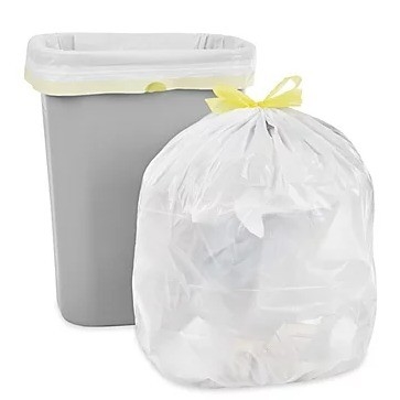 Bolsas de basura de cocina mediana de 8 galones Bolsas de basura de plástico blanco transparente
