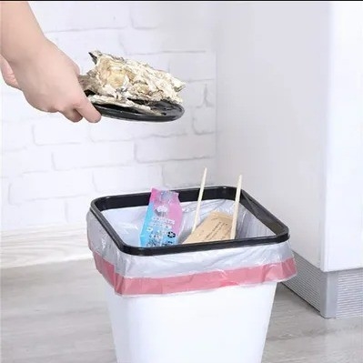 Bolsas de basura de cocina mediana de 8 galones Bolsas de basura de plástico blanco transparente