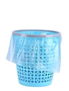 Bolsas de pie Negro Sello de estrellas desechables Bolsas de plástico de basura Bolsas de basura Negro