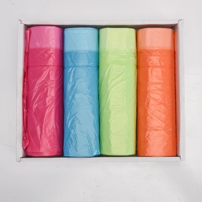 Logotipo personalizado OEM Bolsas de basura grandes con mango de cuerda de tracción Estructura de material HDPE