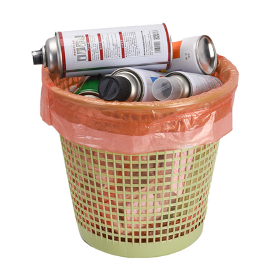 Bolsa de basura de plástico desechable con cuerda de tracción para forros de latas en material HDPE