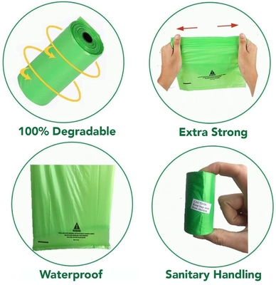 Embalaje de alimentos Logotipo personalizado Ecológico Impreso biodegradable Bolsa de caca para perros para perros