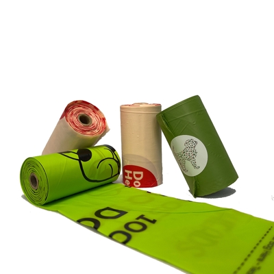 Logotipo personalizado Biomaterial de mascotas Poop de perro en rollo con impresión Flexo