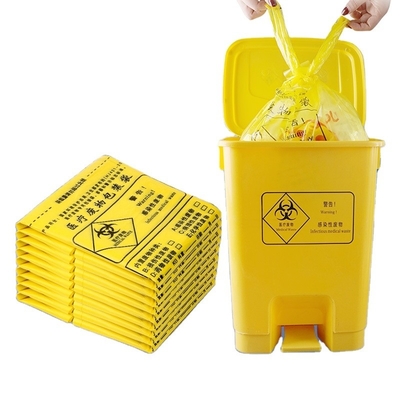 Bolsa de plástico HDPE conveniente para el embalaje de residuos médicos de clínicas Certificado de compostaje OK