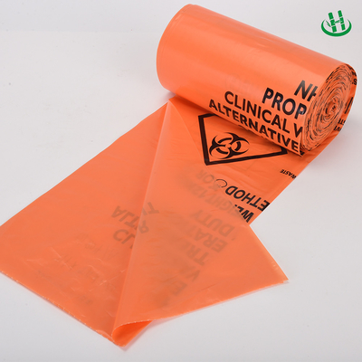 1 tonelada Logotipo personalizado Bolsa de revestimiento médico Bolsa de seguridad amarilla directa Bolsas aceptadas de HDPE CN SHN
