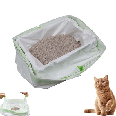 Pedido personalizado aceptado Jumbo Kitty Litter Box Liner con cierre de cuerda de tracción en beige