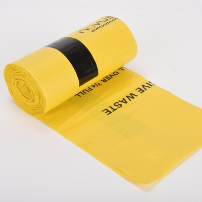 1 tonelada Logotipo personalizado Bolsa de revestimiento médico Bolsa de seguridad amarilla directa Bolsas aceptadas de HDPE CN SHN
