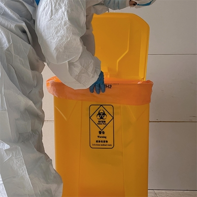 Directamente 30 galones de basura médica bolsas poli con seguridad y logotipo personalizado