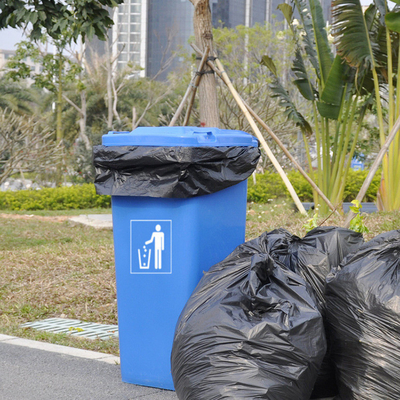 Bolsas de basura negras grandes y resistentes para obras de construcción