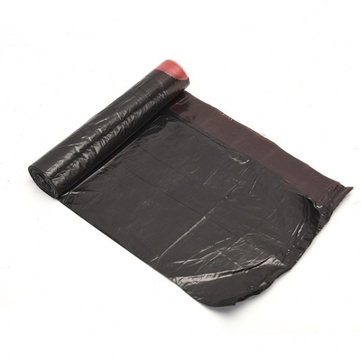 Sacos de basura de plástico para uso doméstico con cuerdas de tira en rollos con material HDPE/LDPE/LLDPE