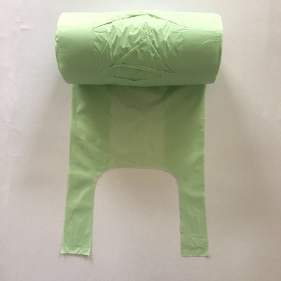 Bolsas de basura biodegradables de PE de cuerda de tira para la eliminación de residuos respetuosos con el medio ambiente