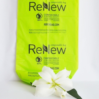 Bolsas de basura biodegradables de PE de cuerda de tira para la eliminación de residuos respetuosos con el medio ambiente