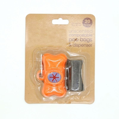 Rollo de bolsas de caca para perros de color beige para el compostaje y la gestión ecológica de los residuos