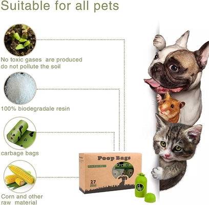 OEM acepta bolsas biodegradables ecológicas para mascotas para paquetes de alimentos de desechos de caca para perros