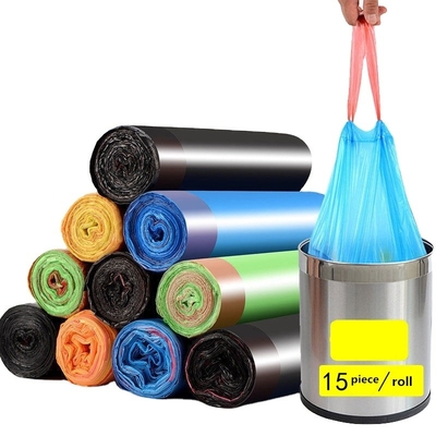 Bolsa de basura biodegradable compostable en rollo con certificado de compostaje