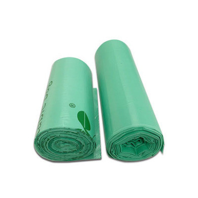 Bolsa de basura biodegradable compostable en rollo con certificado de compostaje