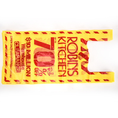 Bolso de seguridad para camisetas de comida para llevar Comprando en el restaurante del supermercado