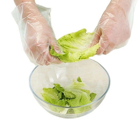 Guantes desechables de plástico PE transparentes para limpieza de invierno