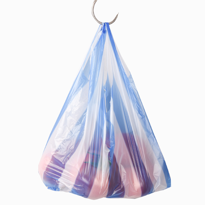 Bolsas de camisetas de color rayado OK Compost Bolsa de compras certificada Tamaño personalizado