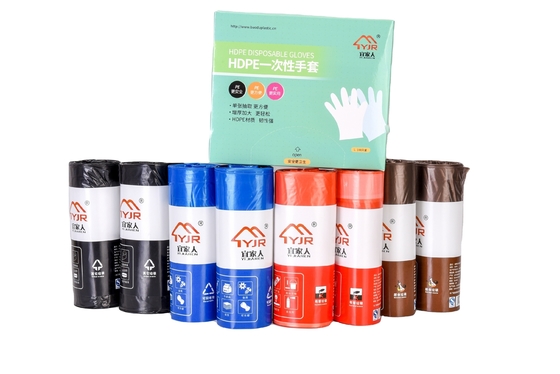 Bolsas de camisetas de compra de color PE biodegradables sostenibles y duraderas para el mercado de frutas