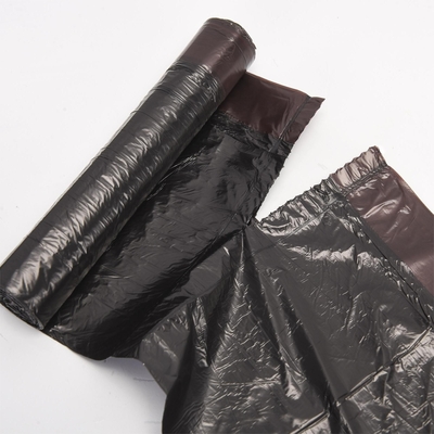 Impresión offset de superficie de manejo 13 galones de HDPE cinta de dibujo de plástico bolsa de basura para la basura