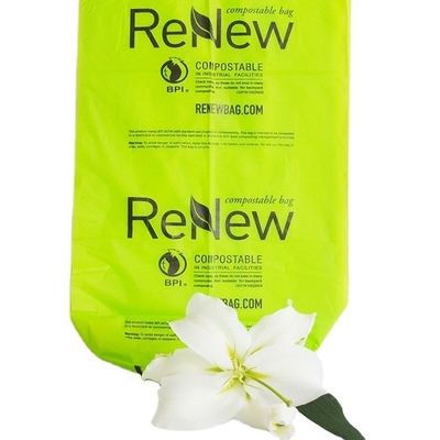 Impresión offset Bolsas de basura biodegradables de color beige en rollo para envases ecológicos