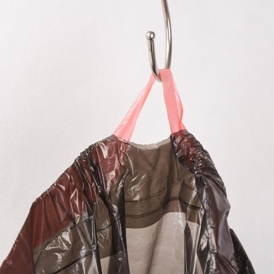Impresión offset de superficie de manejo 13 galones de HDPE cinta de dibujo de plástico bolsa de basura para la basura