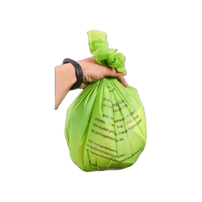 Impresión offset Bolsas de basura biodegradables de color beige en rollo para envases ecológicos