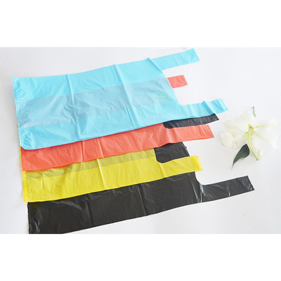 Bolsa de camiseta de plástico para supermercados y tiendas Material ecológico