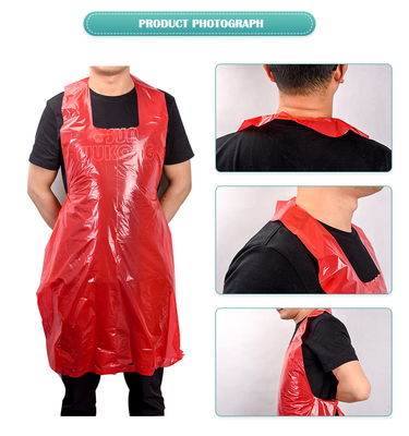 Apron HDPE desechable de impresión personalizada para uso en el hogar y el restaurante
