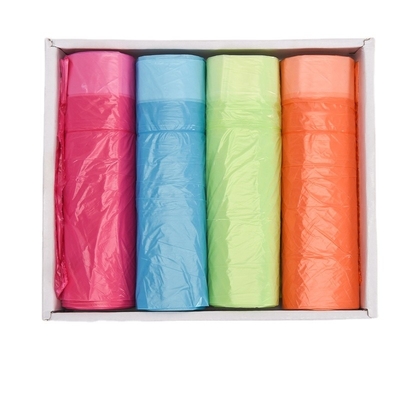 Bolsa de basura de HDPE de cuerda de tracción personalizada para compra a granel y personalización