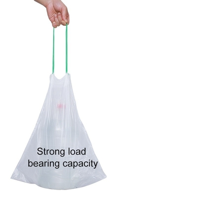 Bolsa de basura de HDPE de cuerda de tracción personalizada para compra a granel y personalización