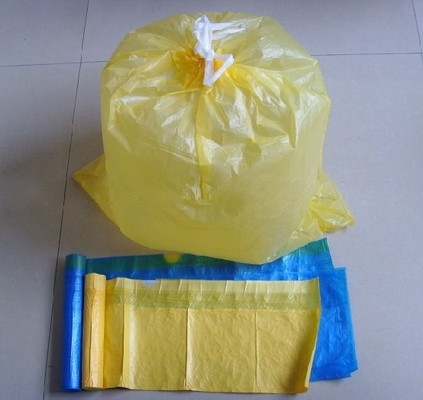 Impresión offset de cuerdas de dibujo Bolsas de basura para contenedores de basura en 5-50 micrómetros de espesor