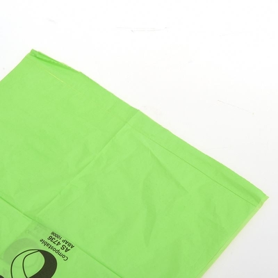 Embalaje de productos para el hogar Bolsa de compras de almidón de maíz biodegradable con tamaño personalizado