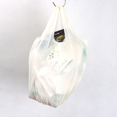 Bolso de fondo cuadrado biodegradable de chaleco de plástico de PP Bolso de compras para supermercado personalizado