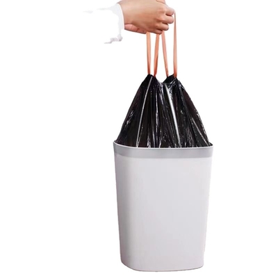 Diseño personalizado Eco Friendly Drawstring Bin Liner para el manejo de residuos pesados