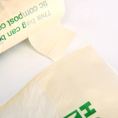 Bolsas de camisetas con sello de estrella 100% biodegradables y compostables en rollo para la recolección de residuos