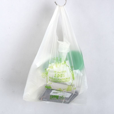 Pedido personalizado aceptable T-shirt biodegradable 100% bolsa de compras para productos para el hogar