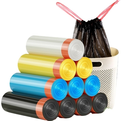 Saco de basura negro grueso portátil para recolección de basura personalizada
