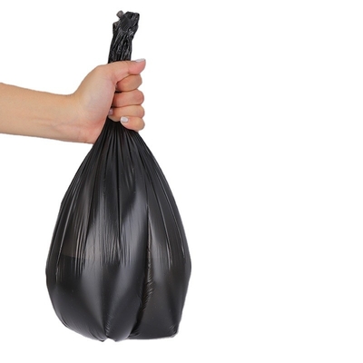 Bolsa de basura grande de plástico negro de boca plana y espesada Pedido personalizado de los fabricantes