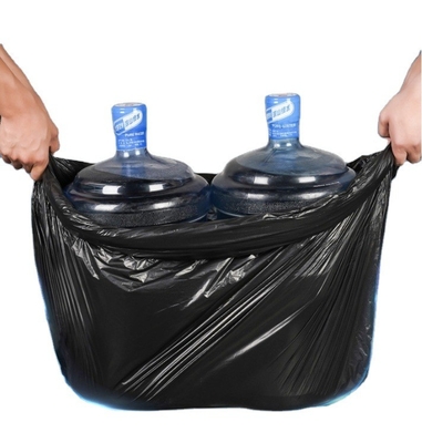 Bolsas de basura desechables de uso doméstico, industriales y personalizadas Bolsas de basura de plástico negro de uso pesado